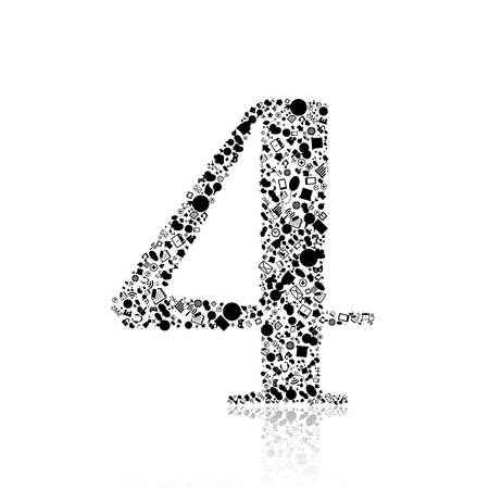 Social network number background with media iconsのイラスト素材