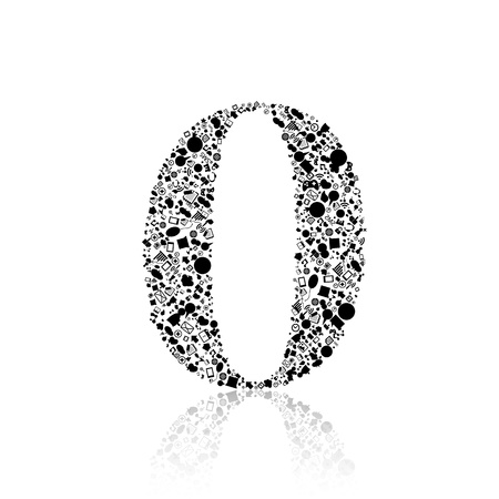 Social network number background with media iconsのイラスト素材