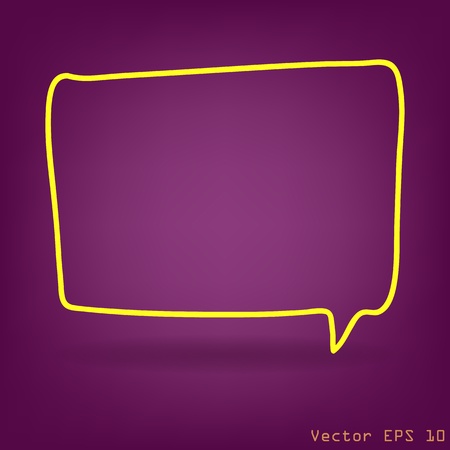 Vector speech bubble with drawing concept ideaのイラスト素材