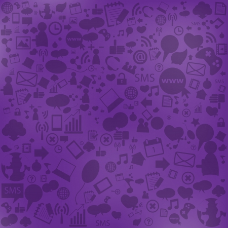 Social network background with media icons. Vector illustrationのイラスト素材