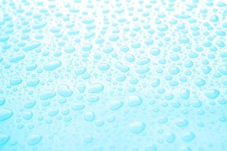 Blue water drops backgroundの写真素材