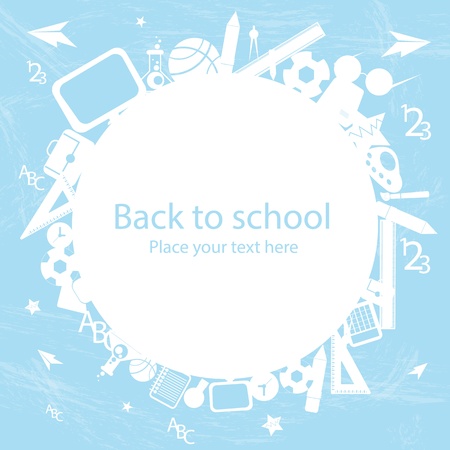 seamless pattern with colorful school icons on background with media iconsのイラスト素材