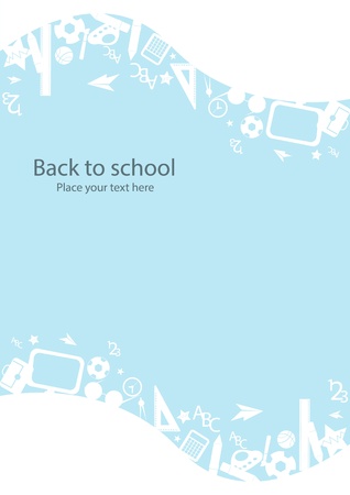 seamless pattern with colorful school icons on background with media iconsのイラスト素材