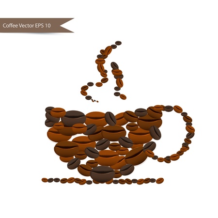 Coffee seamless backgroundのイラスト素材
