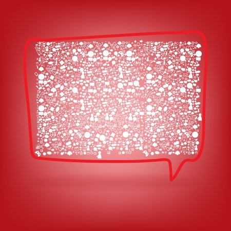 Social network background with media iconsのイラスト素材