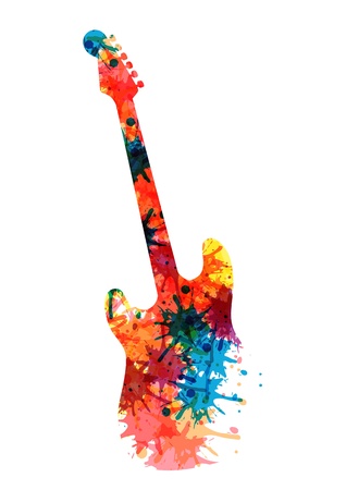 Abstract guitarist colorのイラスト素材