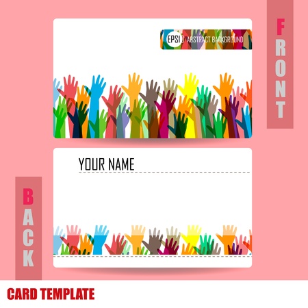 Modern Social network Business-Card Setのイラスト素材