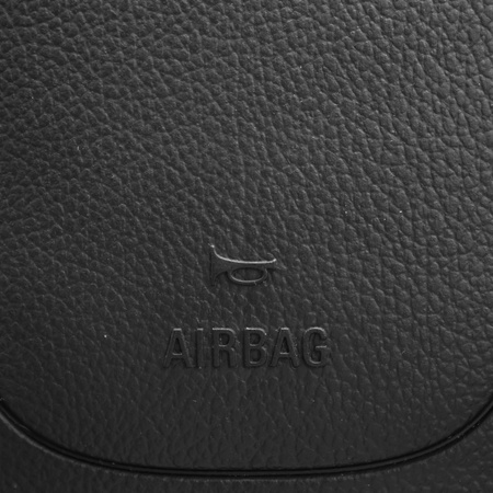 close up of airbag steering wheel symbolの写真素材