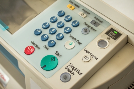 Multifunction printer close-upの写真素材