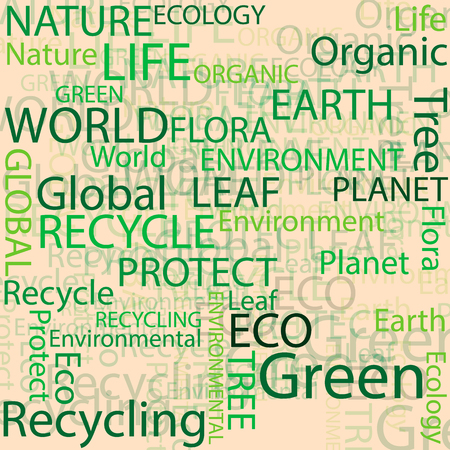 Eco Font vector set seamless patternのイラスト素材