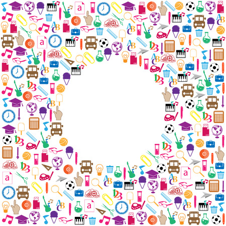 Back to School Seamless iconsのイラスト素材