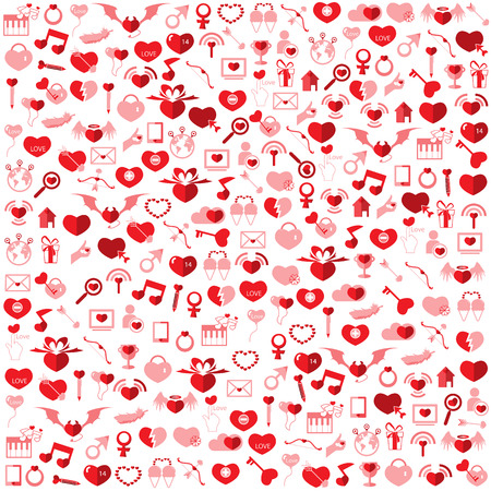 Template Background Valentine's day, Love iconのイラスト素材