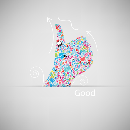 Template design Like symbol and social networkのイラスト素材