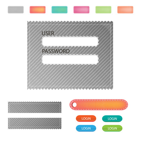 Set Vector login backgroundのイラスト素材