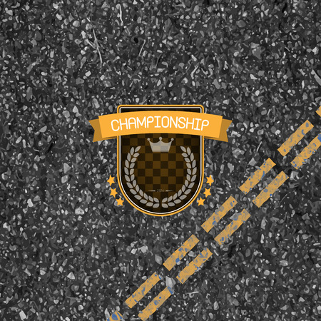 Racing stamp asphalt background in it of vectorのイラスト素材