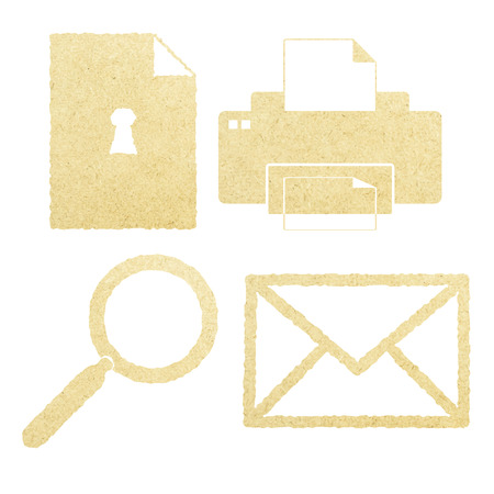 Office Paper Icon Setのイラスト素材