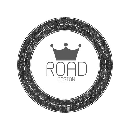 Set of road blank retro vintage badges and labelsのイラスト素材