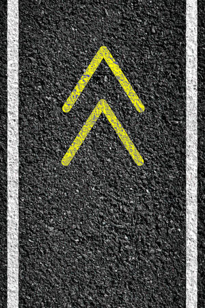 Road sign and arrow of illustrationの写真素材