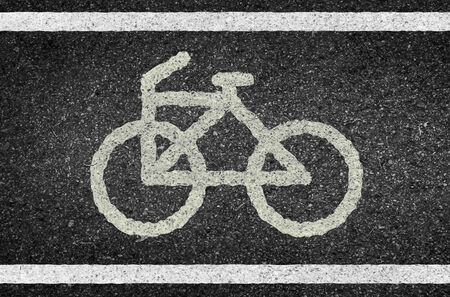 Bicycle road sign and arrow of illustrationの写真素材