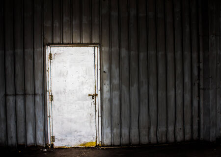 Background of door in metal material oldの写真素材