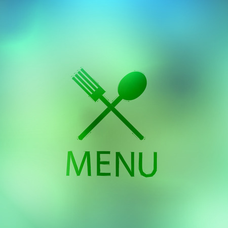 fork and knife recycled stick on abstract backgroundのイラスト素材