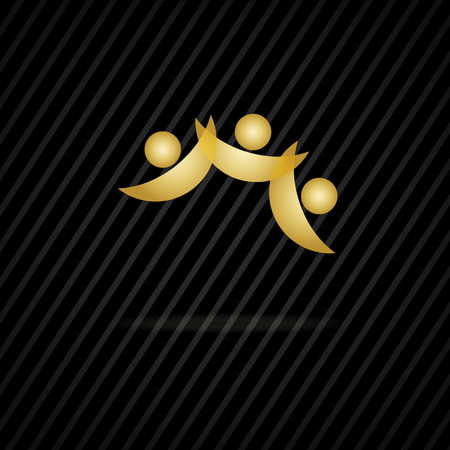 Concept vector of friendship - Fourth friends together.のイラスト素材