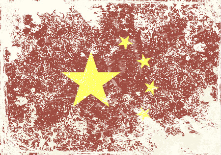 China flag vintage abstract grunge backgroundの写真素材
