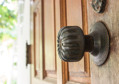 locking on the wooden door