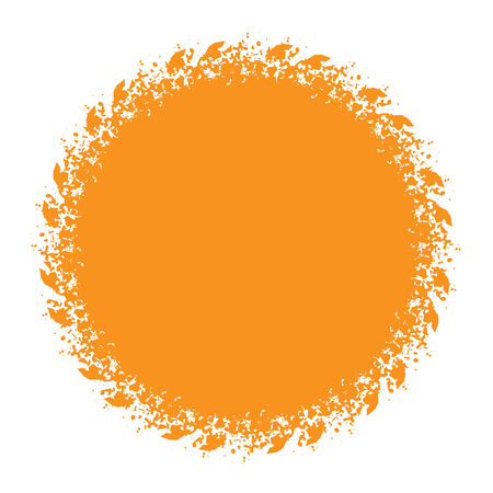 Sun and halftone design element, vector illustrationのイラスト素材