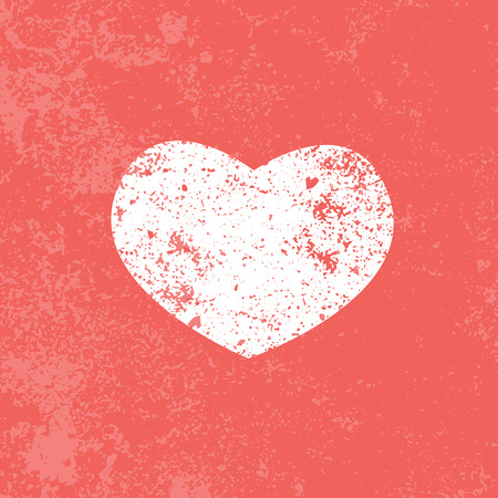 heart on scribble abstract pattern white. のイラスト素材