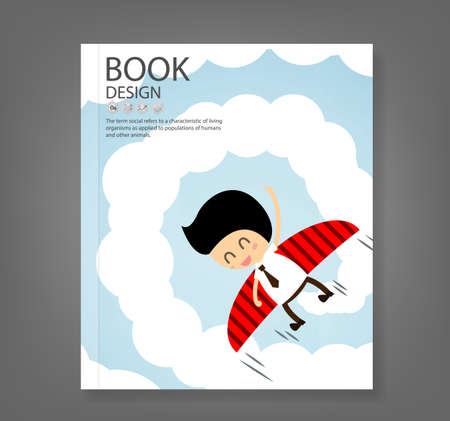 report businessman rocket flying with wingsのイラスト素材