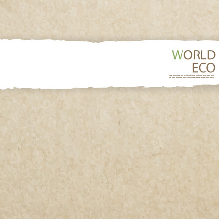 world map recycled paper craft stick on white backgroundのイラスト素材