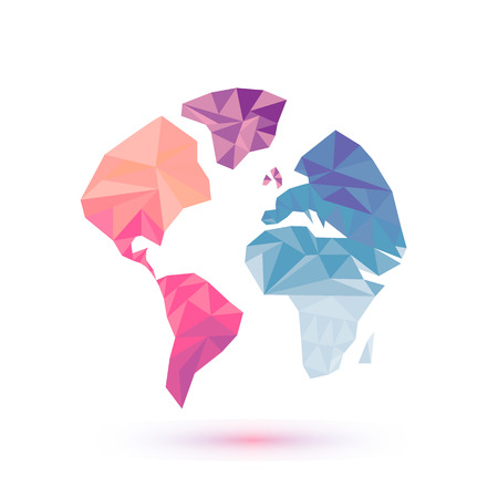 World map abstract, vector illustrationのイラスト素材