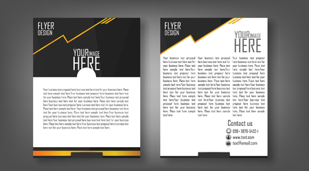 Flyer design layout template in A4 size, with black backgroundのイラスト素材