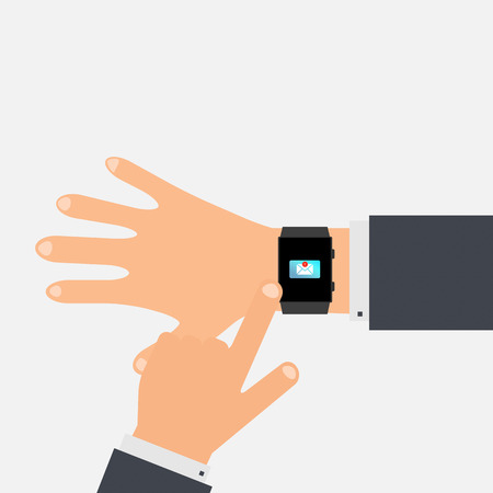 Unread messages on the smart phone. vector illustration.のイラスト素材