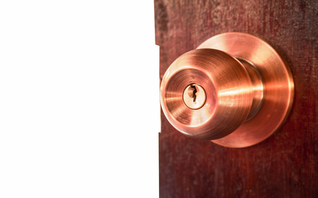 Open door knobsの写真素材