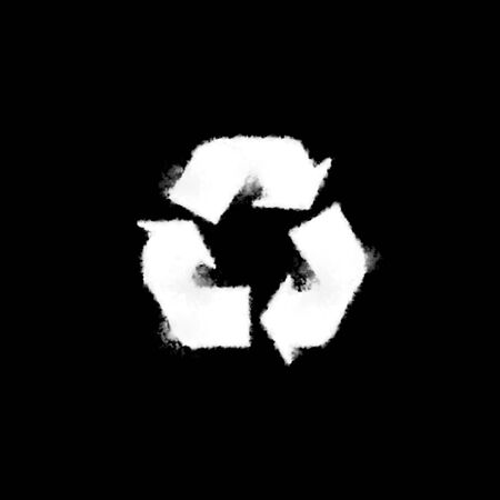 Recycle icon cloud shapeの写真素材