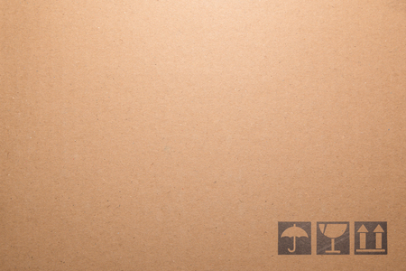 Symbol  box Paper texture brown sheet background.の写真素材