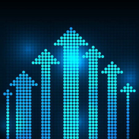 Abstract Blue Arrows technology communicate background, vector illustrationのイラスト素材