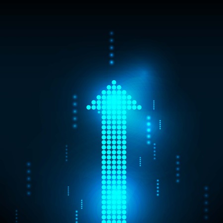 Abstract Blue Arrows technology communicate background, vector illustrationのイラスト素材