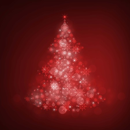 Abstract bokeh red color background. vector illustrationのイラスト素材