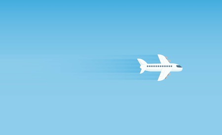 aircraft in the sky and sun, vector illustrationのイラスト素材