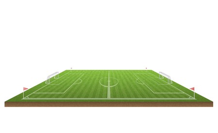 football field and soccer, vector illustrationのイラスト素材