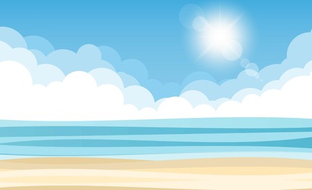 Sky sea and sun. Vector illustrationのイラスト素材