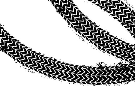 Wheel track asphalt, vectorのイラスト素材