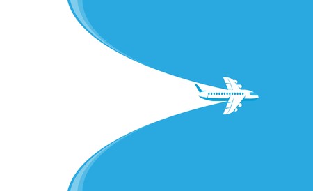 aircraft in the travel background, vector illustrationのイラスト素材