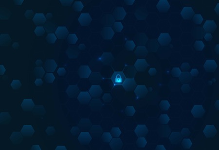 Security network background with sunrise. Vector illustration.のイラスト素材