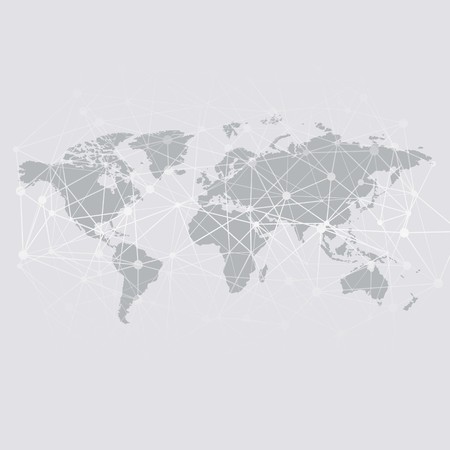 Planet earth with white and technology network. vector illustration