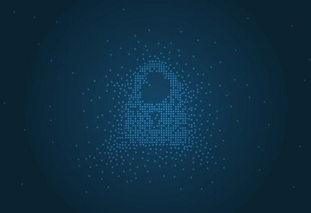 Security network background with sunrise. Vector illustration.のイラスト素材
