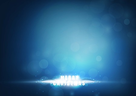 Merry christmas bright rays of light with blue color background. vector illustrationのイラスト素材